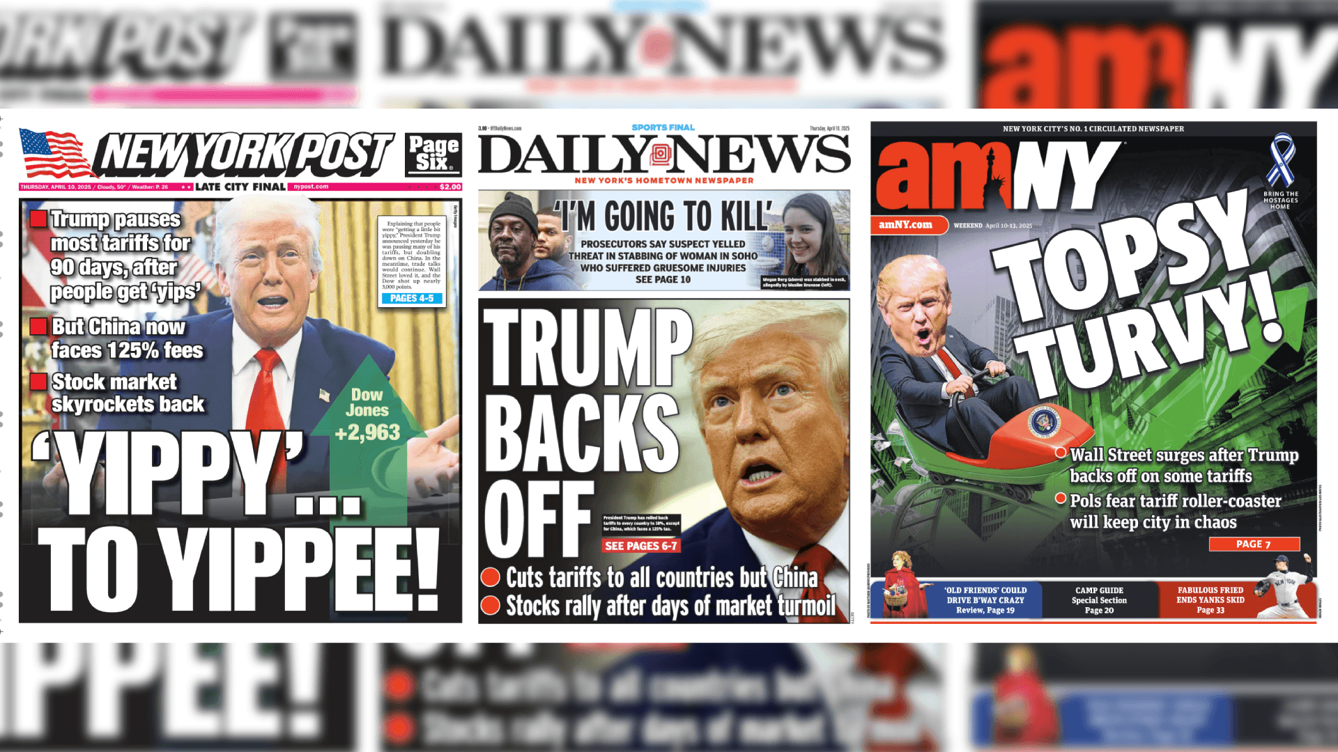 Front Pages for April 10th, 2025