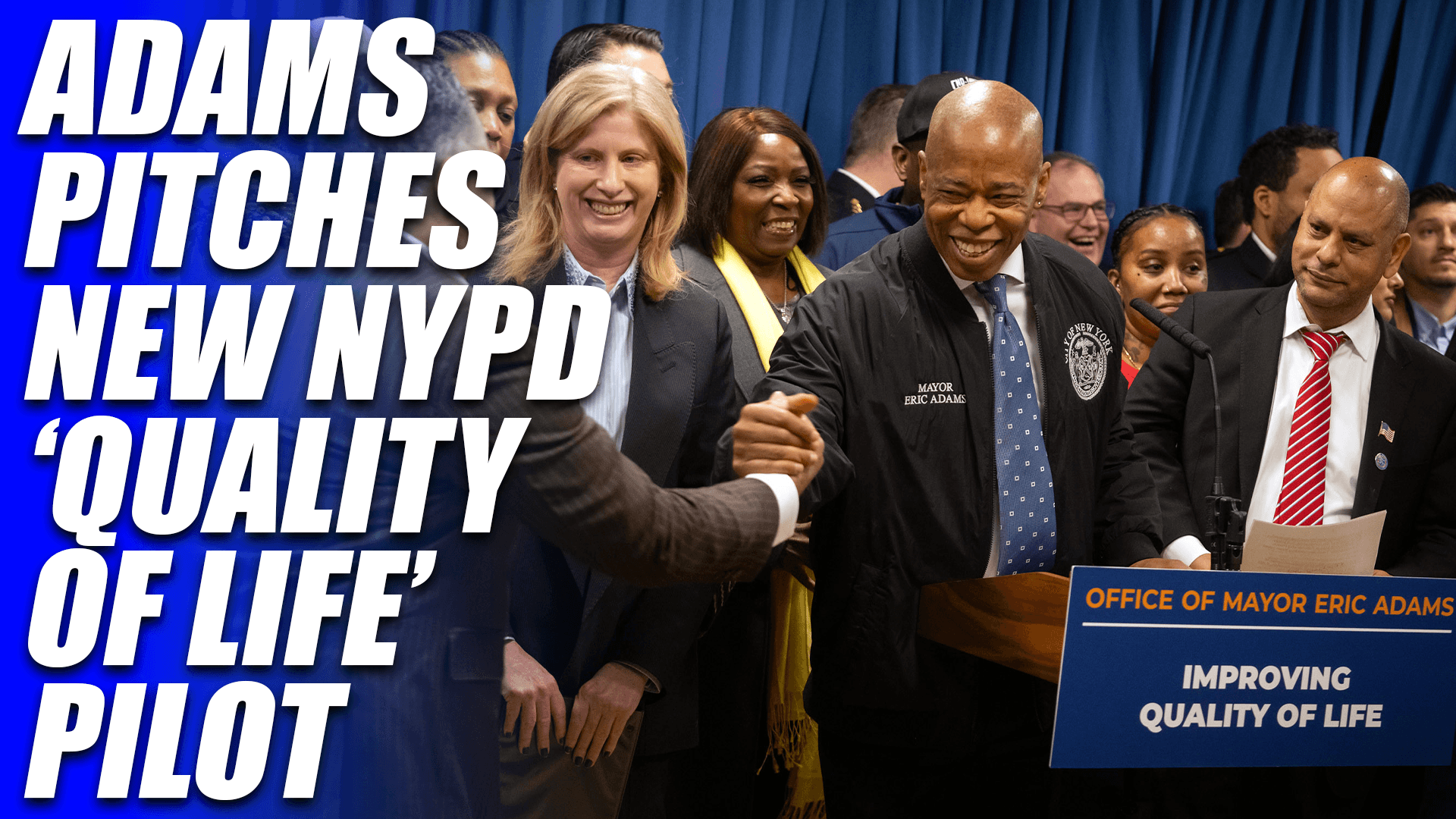 Adams and NYPD Pitch New 'Q-Team' For Low Level Crimes, Quality of Life Concerns