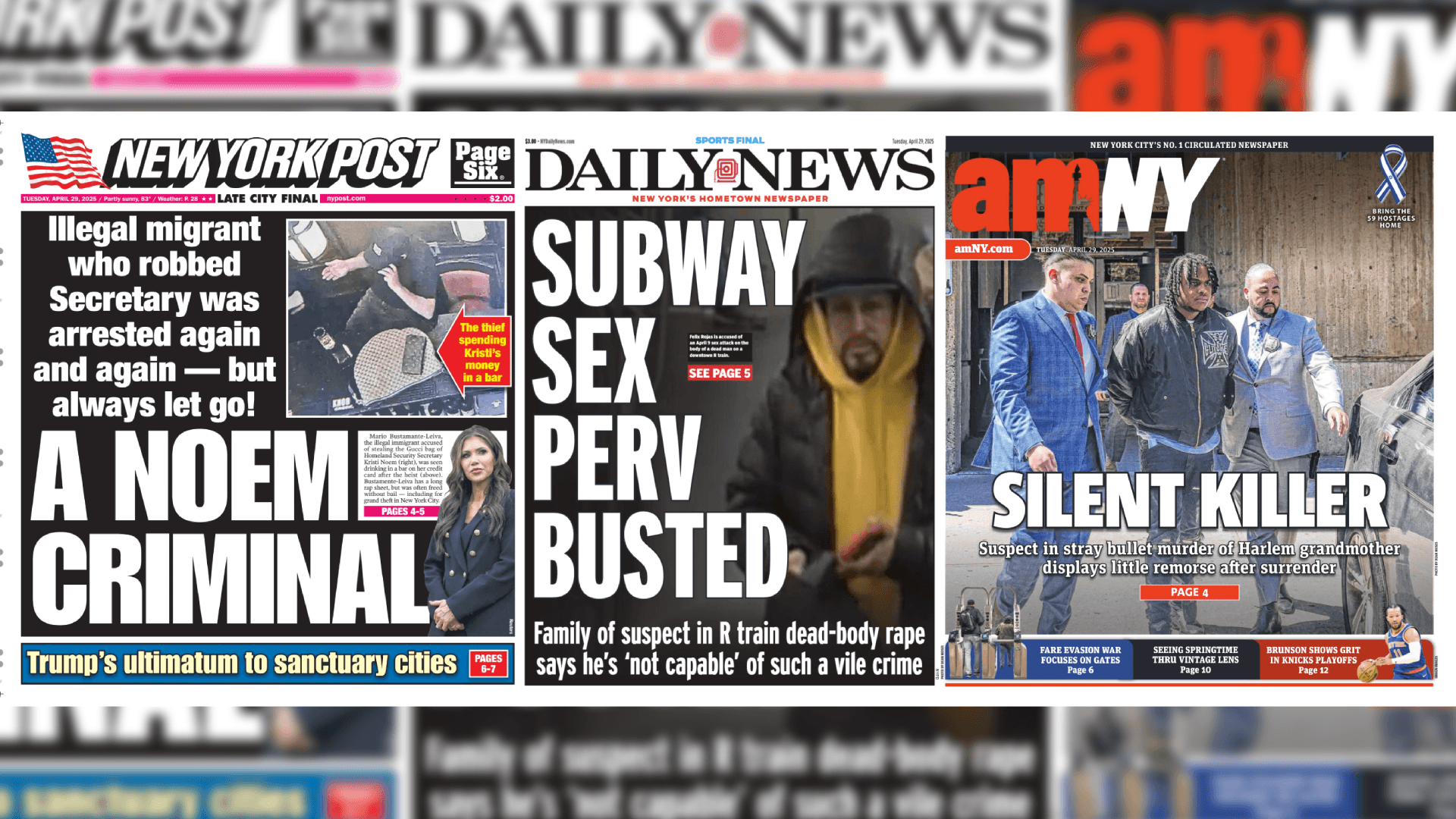 Front Pages for April 29th, 2025
