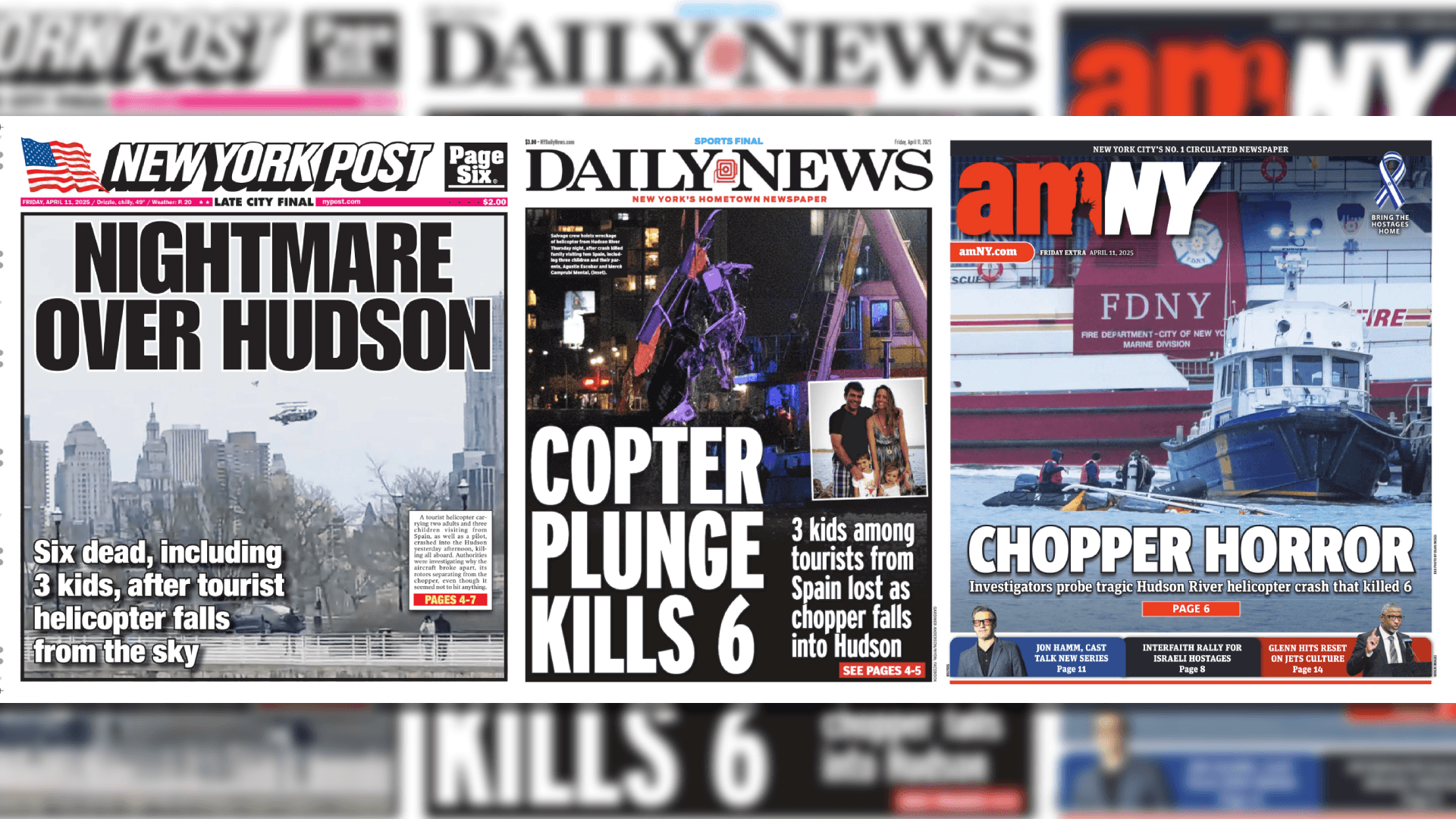 Front Pages for April 11th, 2025